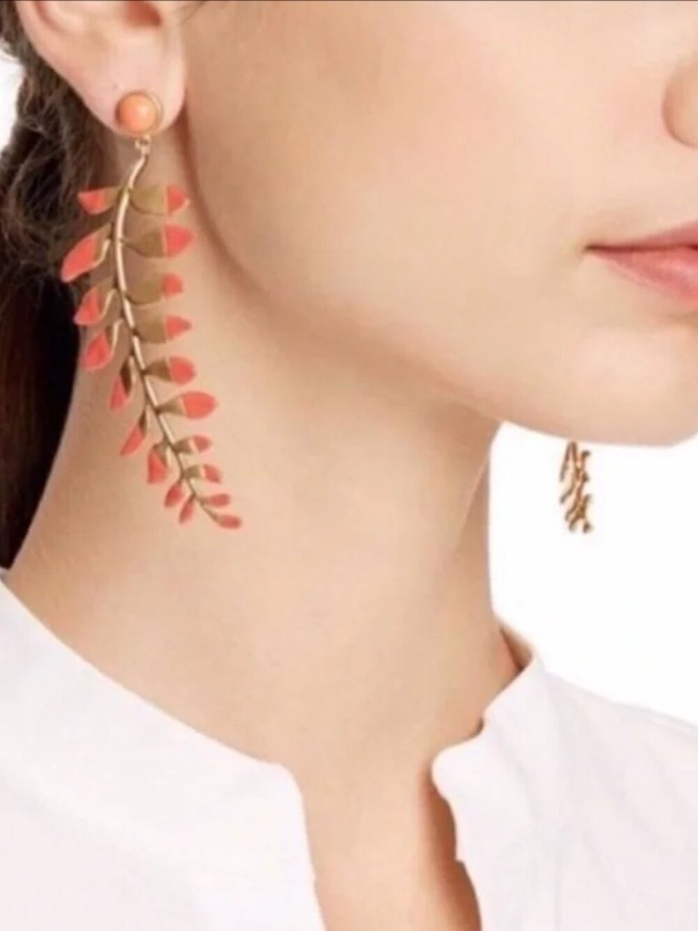 Tory Burch Fern Drop Earrings NWT